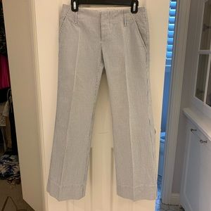 Banana Republic Blue and Ivory Seersucker Pants